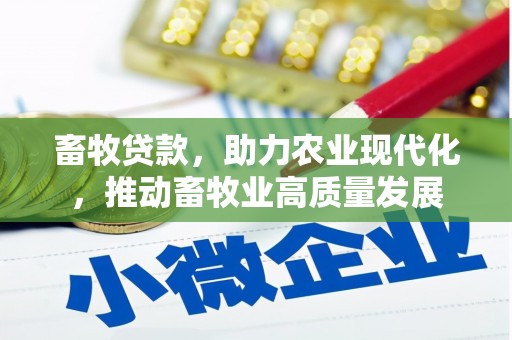民权畜牧贷款，助力农业现代化，推动畜牧业高质量发展