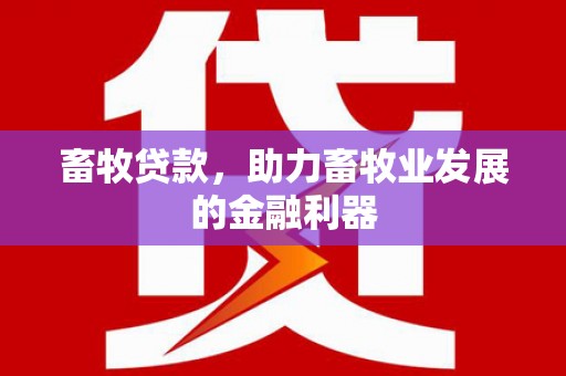 民权畜牧贷款，助力畜牧业发展的金融利器