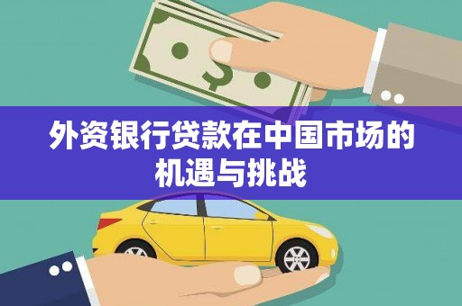 民权外资银行贷款在中国市场的机遇与挑战