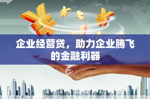 民权企业经营贷，助力企业腾飞的金融利器