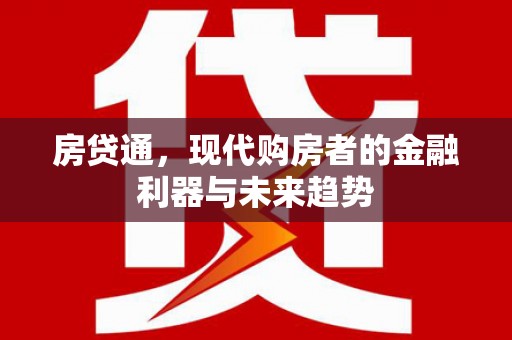 民权房贷通，现代购房者的金融利器与未来趋势