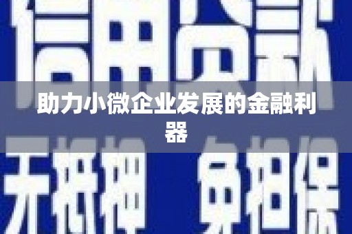 民权助力小微企业发展的金融利器