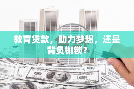 民权教育贷款，助力梦想，还是背负枷锁？