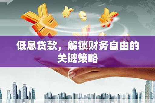 民权低息贷款，解锁财务自由的关键策略