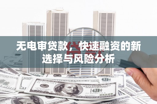 民权无电审贷款，快速融资的新选择与风险分析