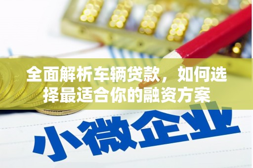 民权全面解析车辆贷款，如何选择最适合你的融资方案