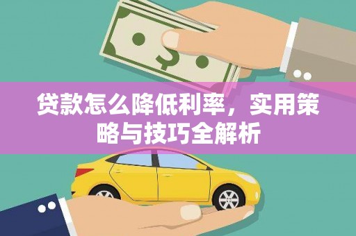 民权贷款怎么降低利率，实用策略与技巧全解析